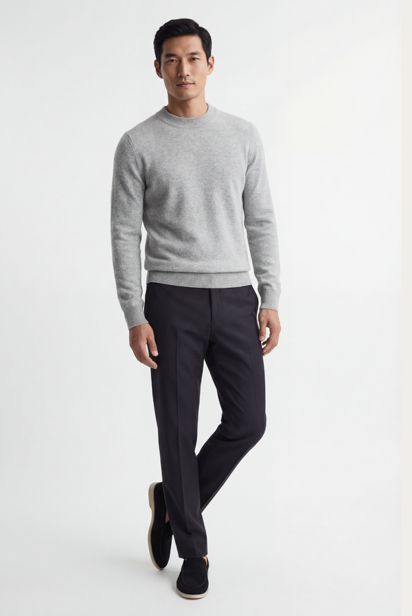 Light Grey Cashmere Crewneck