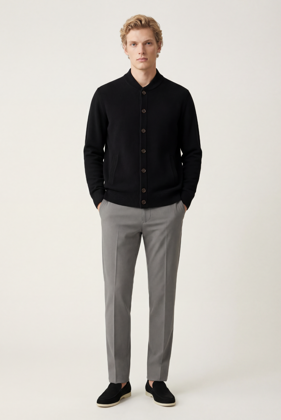 Black Cashmere Cardigan