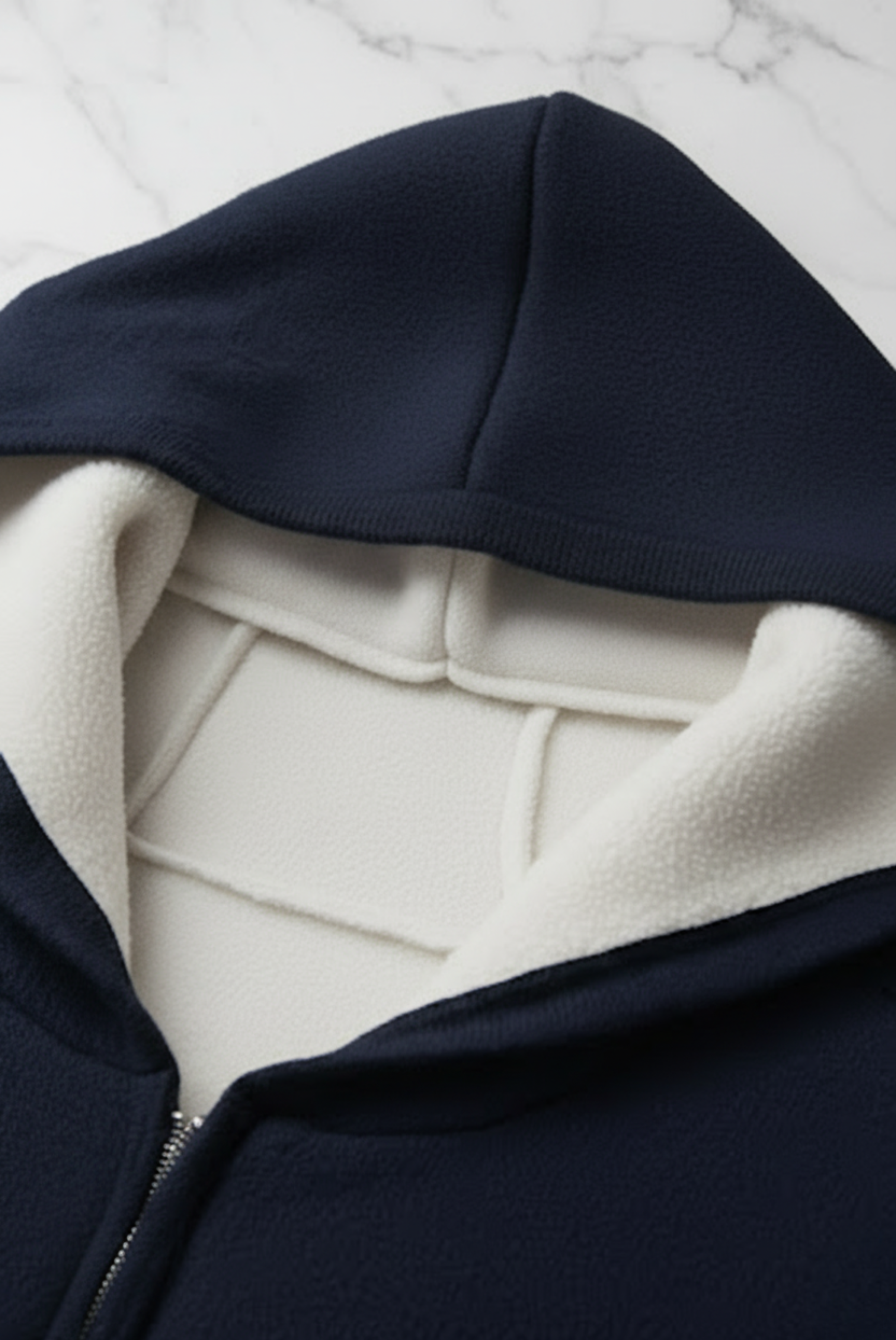 Navy Blue Cashmere Drape Cardigan