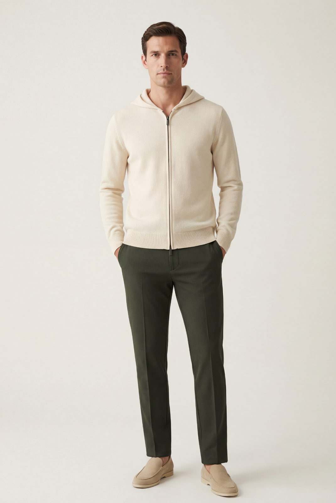 Creme White Premium Cashmere Vest