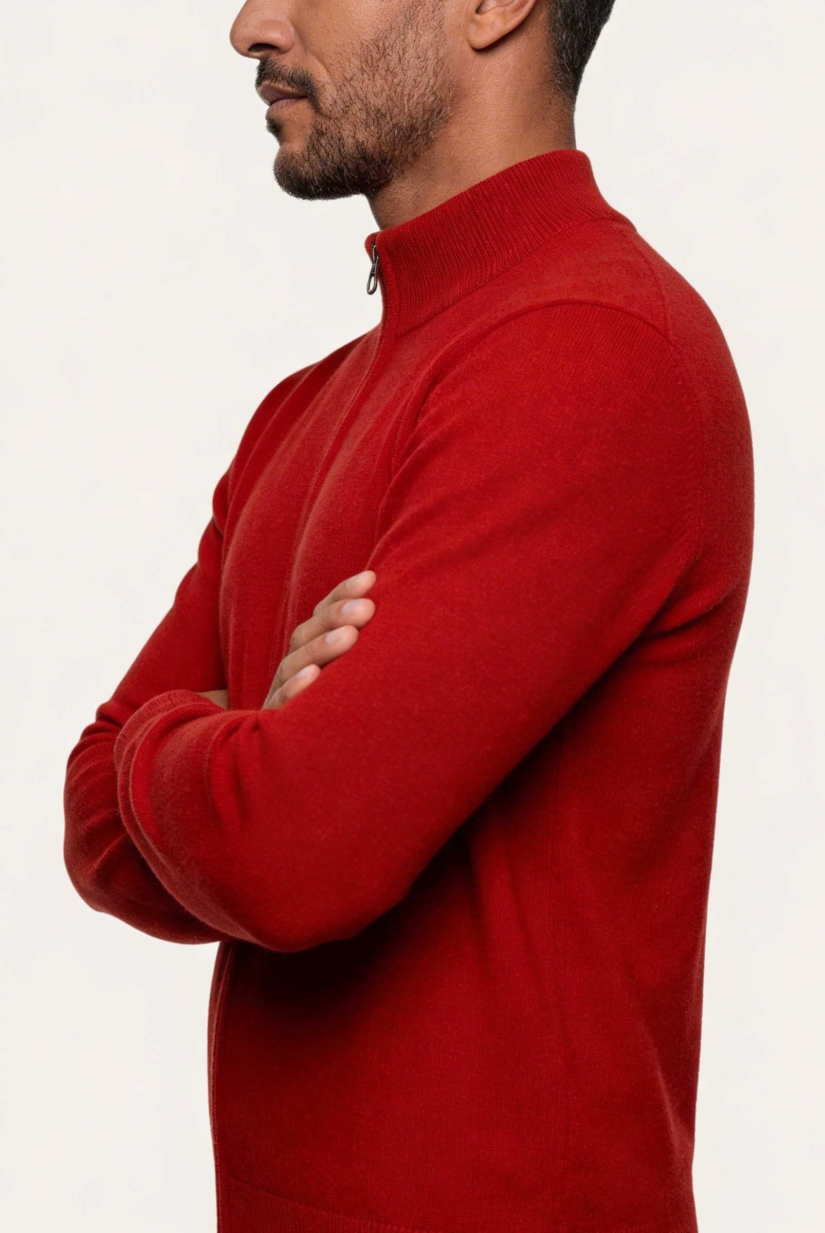 Cardigan Inside-Out en cachemire Rouge