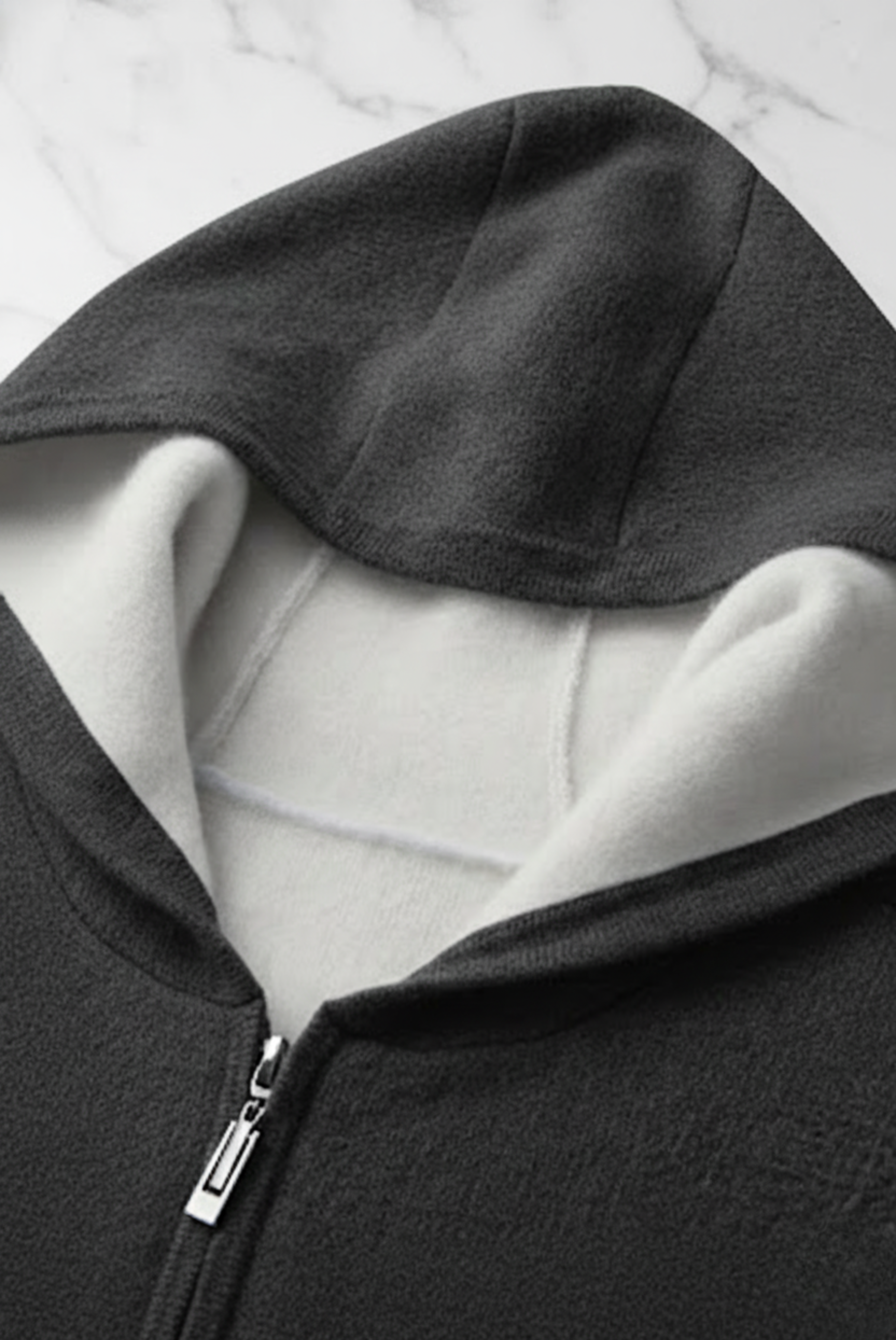 Dark Grey Cashmere Drape Cardigan