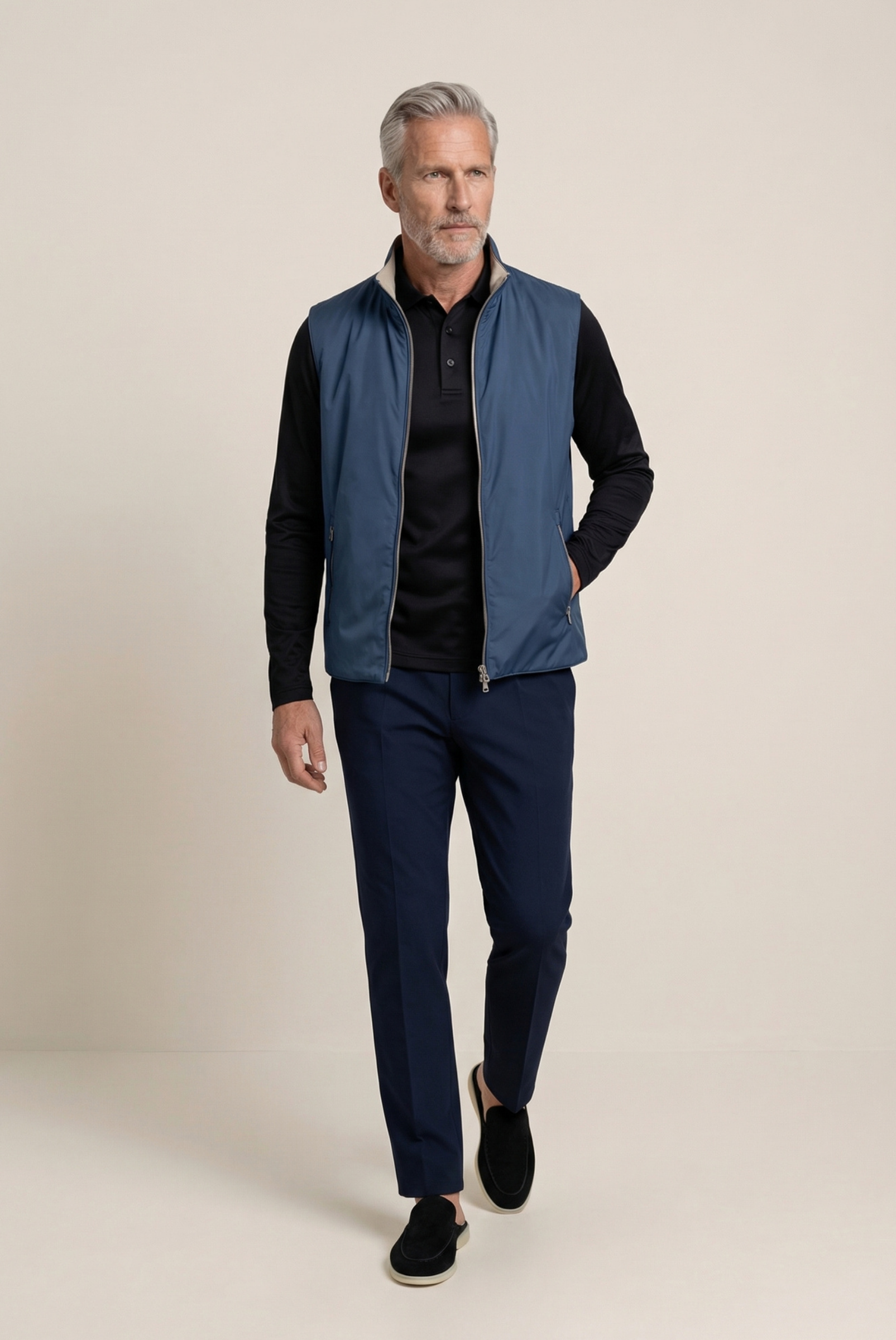 Polo Imperial de Manga Longa Preto