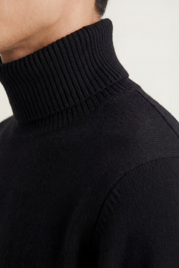Black Cashmere Turtleneck
