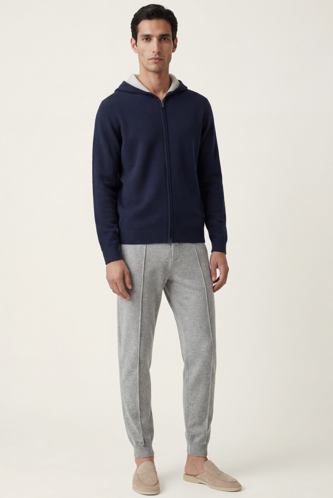 Donati カシミア ドレープ カーディガン