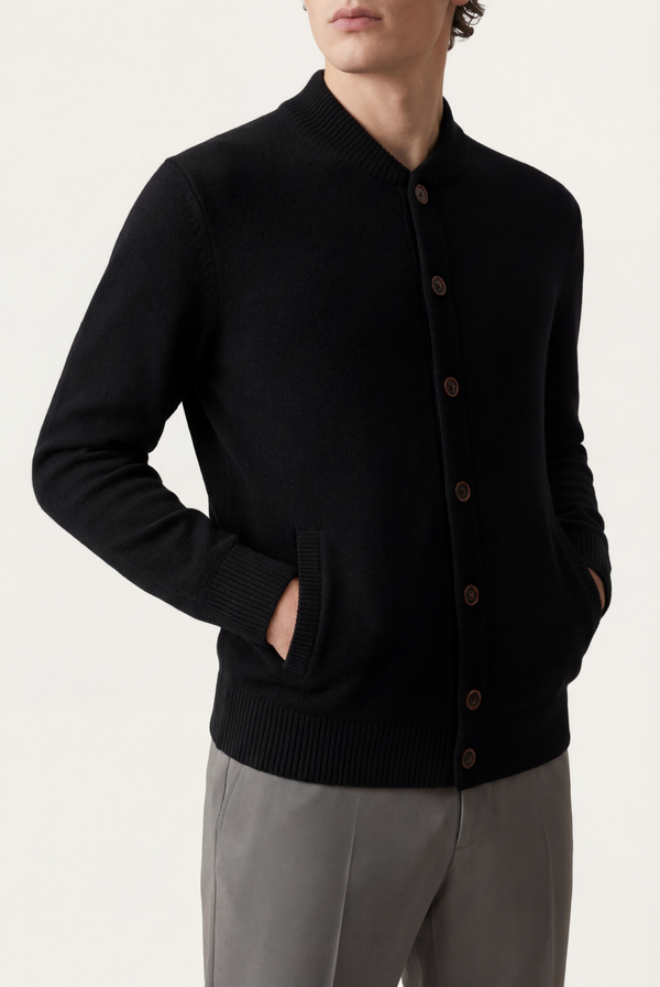 Black Cashmere Cardigan