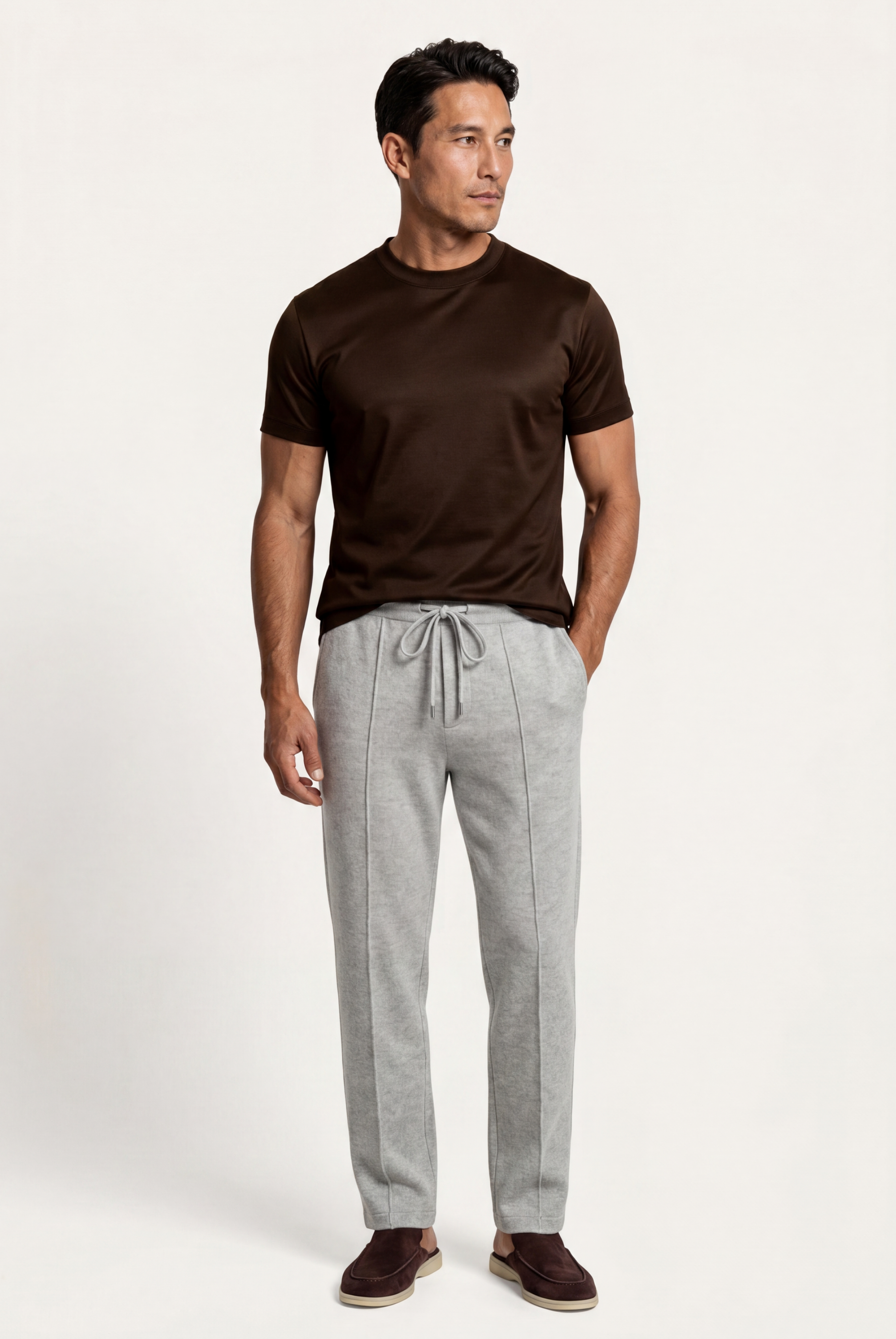 Light Grey Donati Wool Lounge