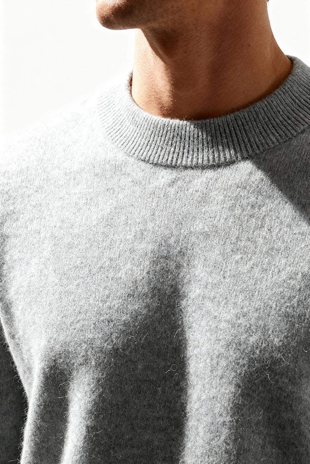 Light Grey Cashmere Crewneck
