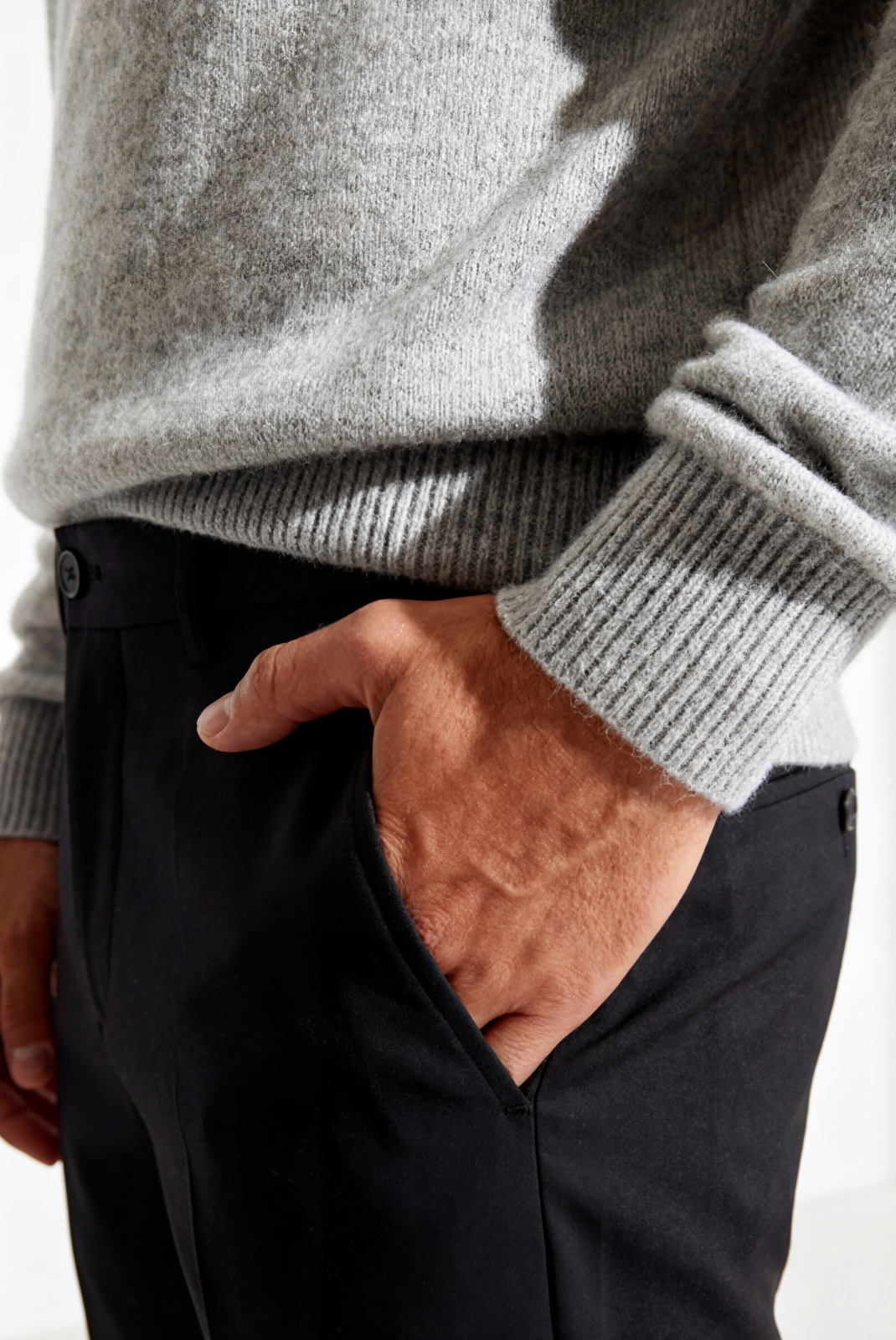 Light Grey Cashmere Crewneck