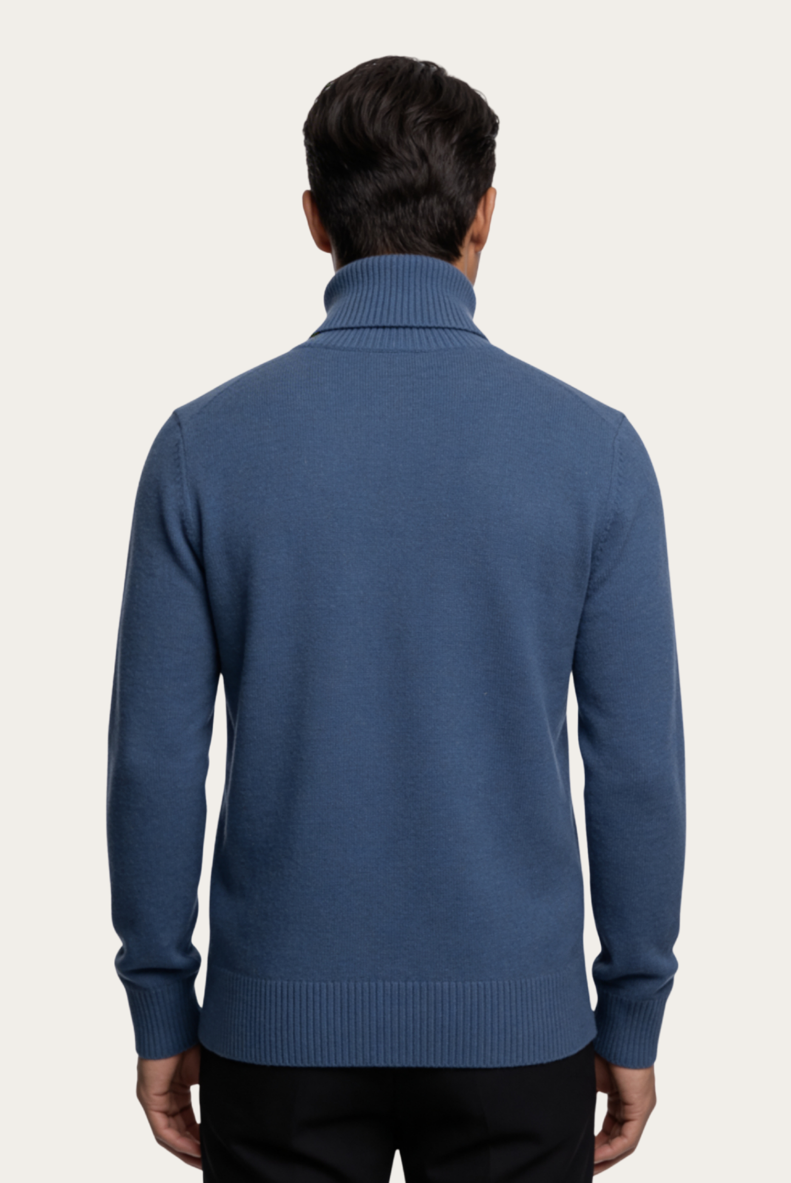 Col roulé en cachemire Bleu