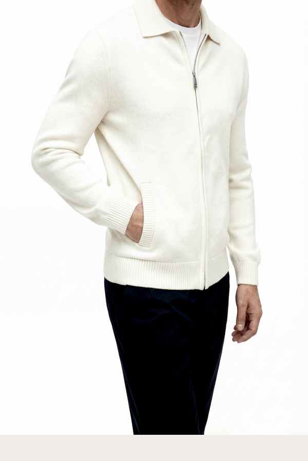 White Polo Cardigan