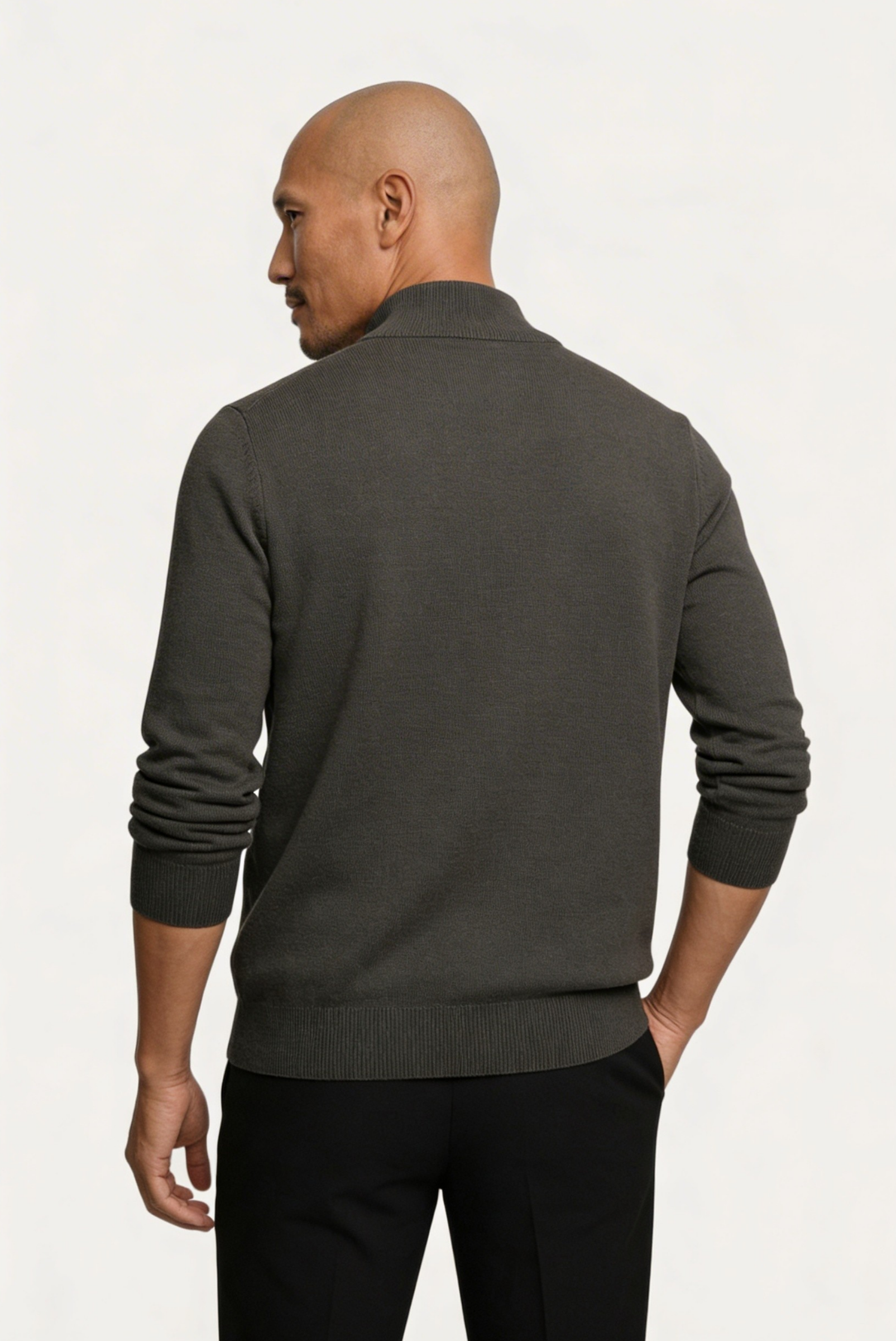 Cardigan de Cashmere Reversível Cinza