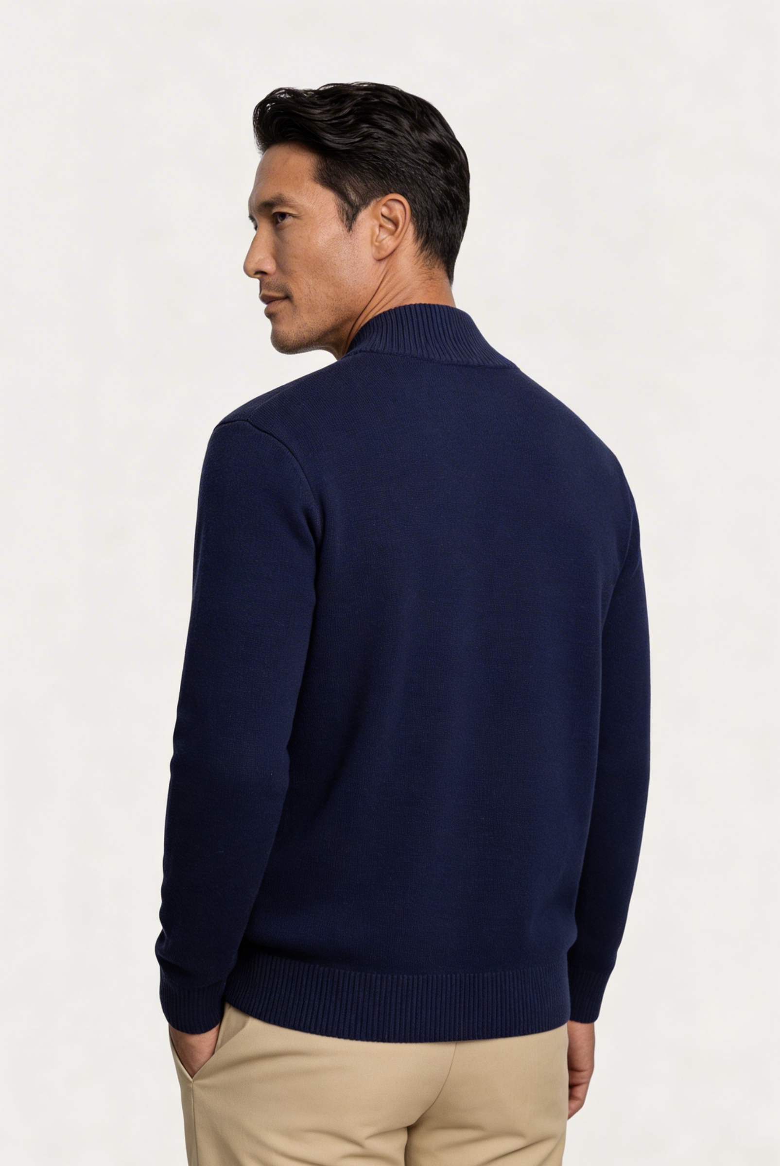 Pulôver de Cashmere Azul Marinho
