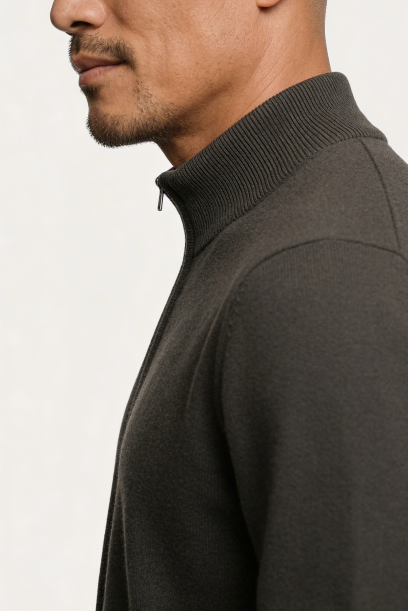 Cardigan de Cashmere Reversível Cinza