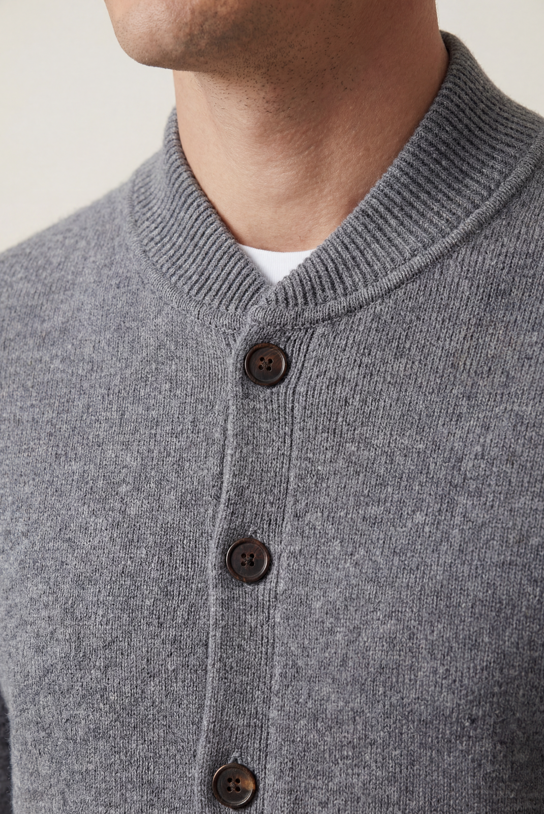 Grey Cashmere Cardigan