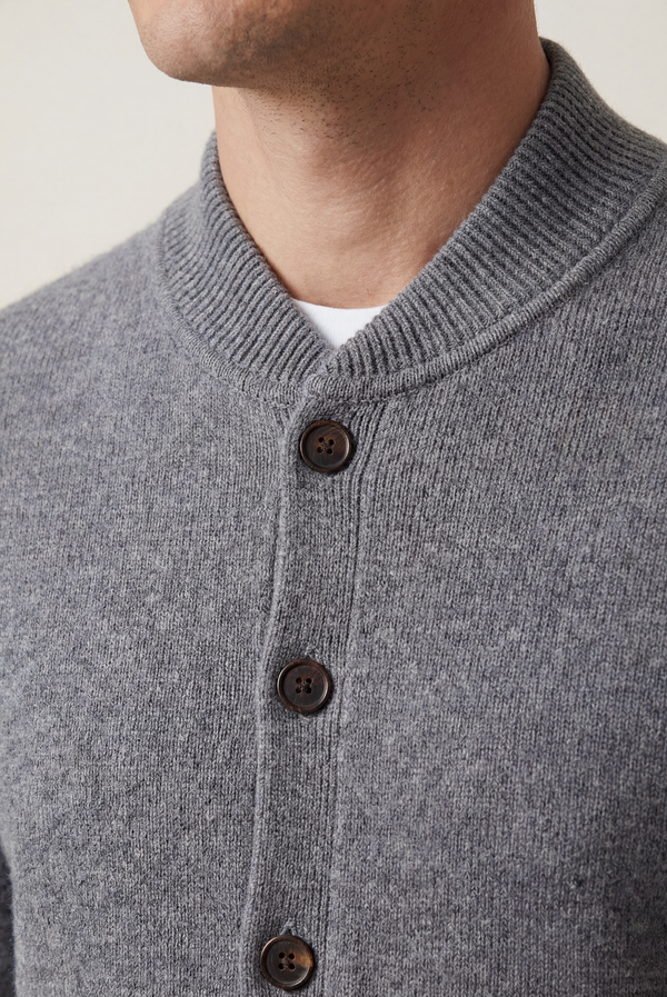 Grey Cashmere Cardigan