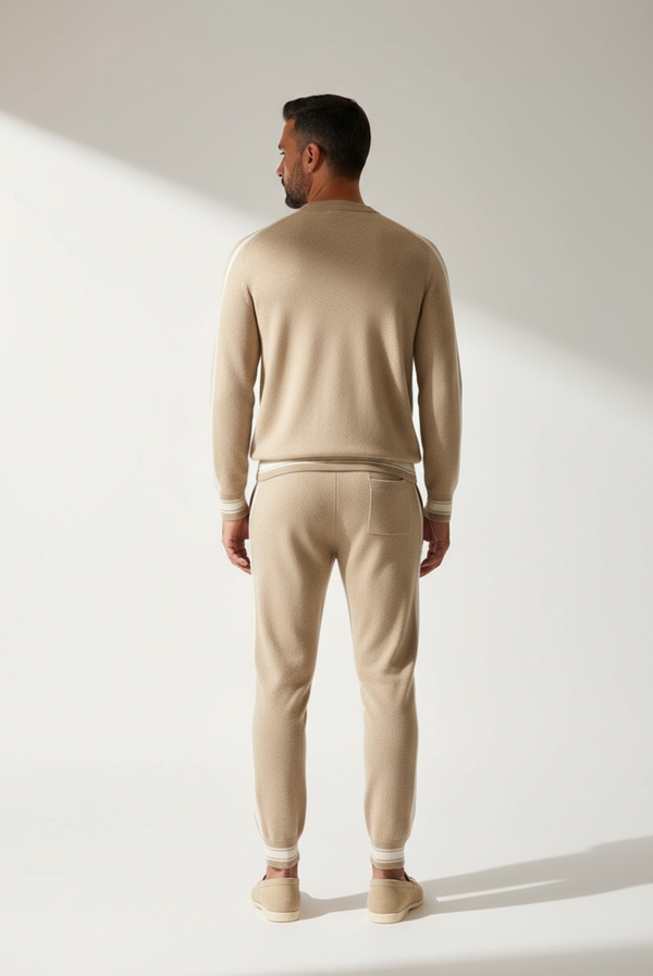 طقم كشمير رملي إيليت