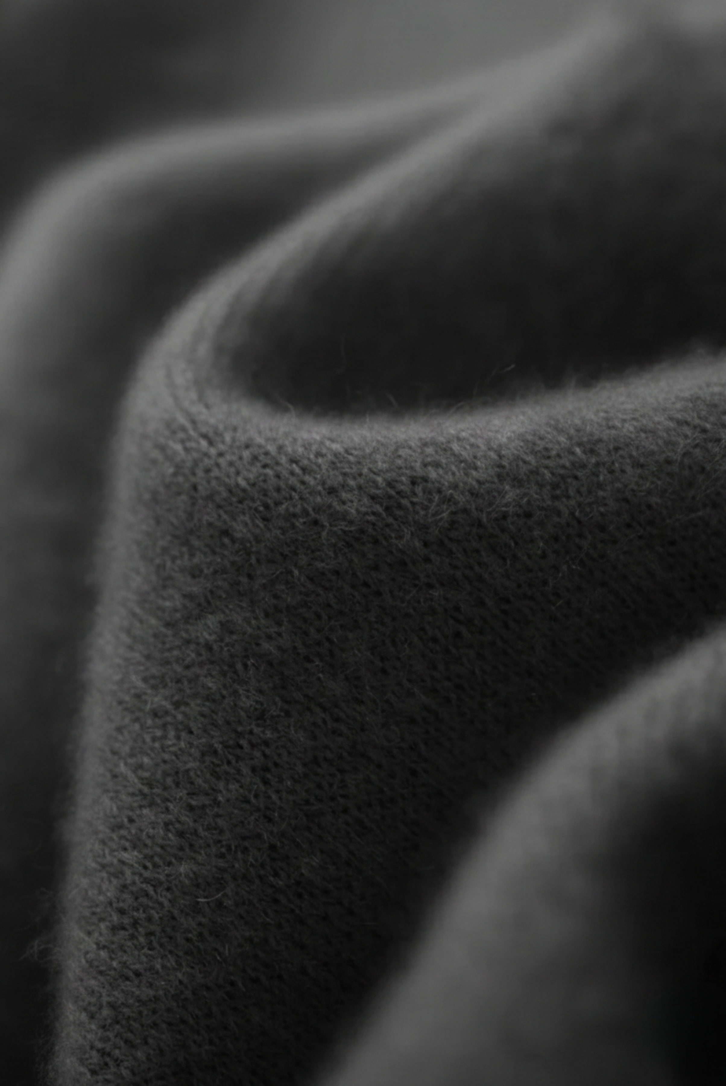 Dark Grey Cashmere Drape Cardigan