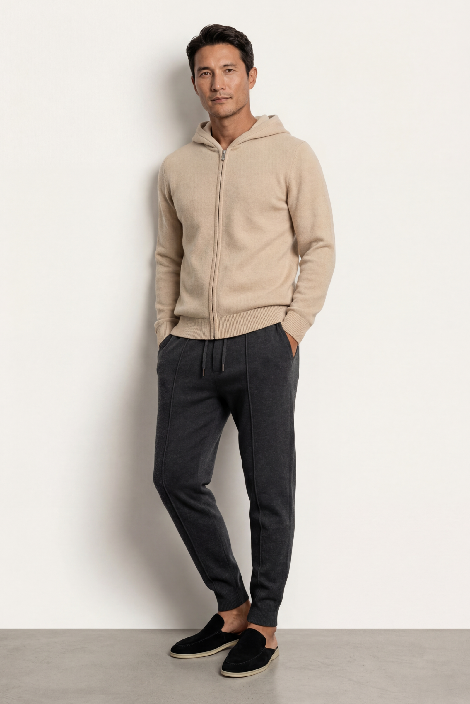 Colete de Cashmere Premium Areia