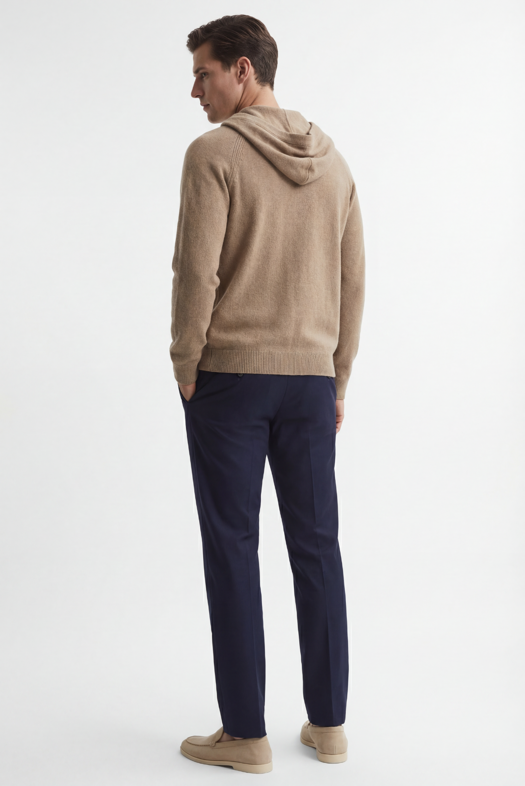 Camel Donati Wool Zip Jacket