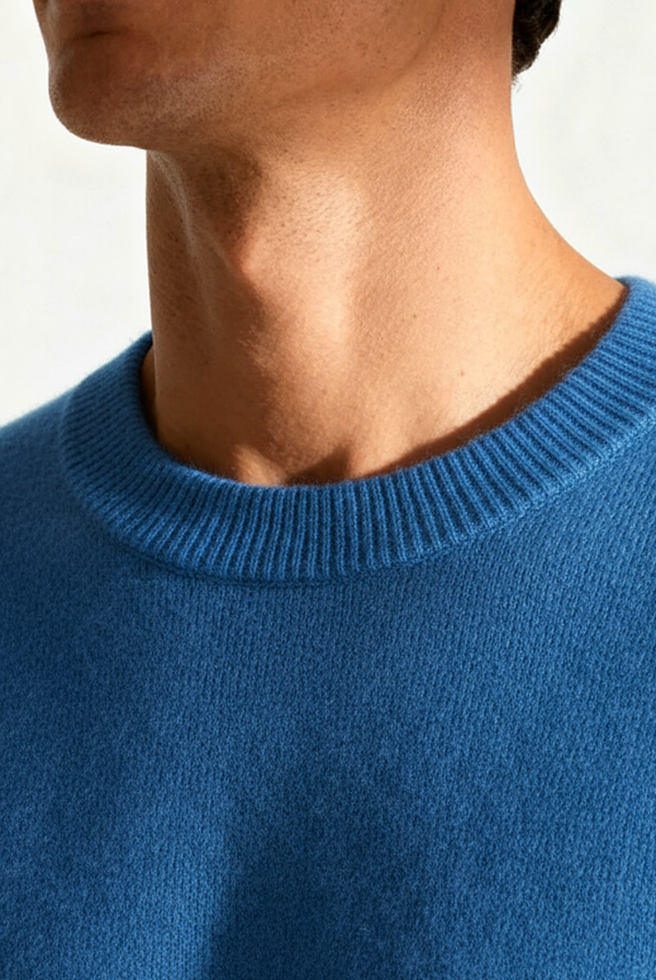 Blue Cashmere Crewneck