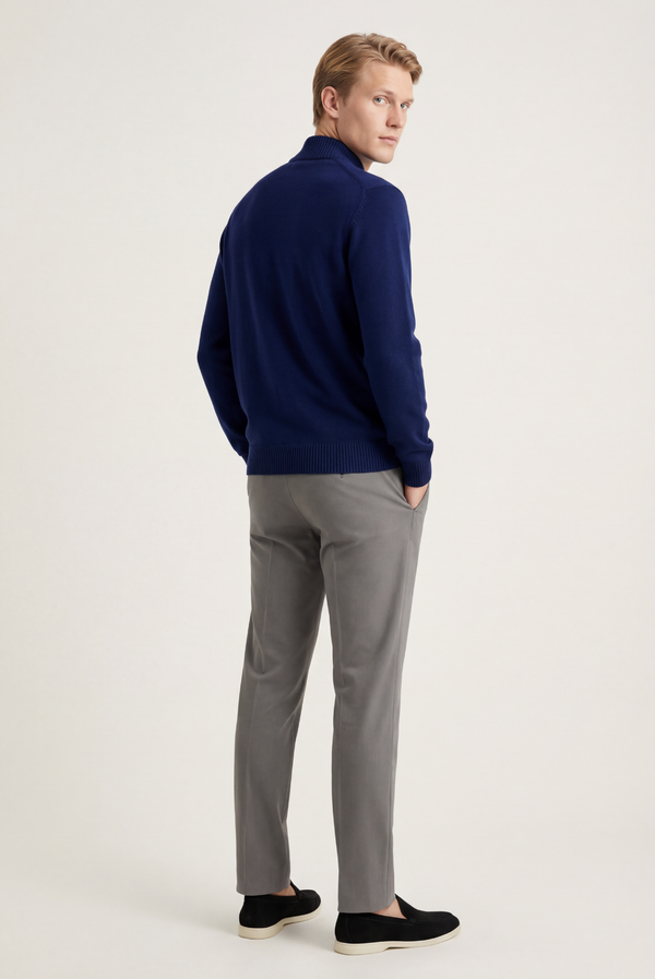 Navy Blue Cashmere Cardigan