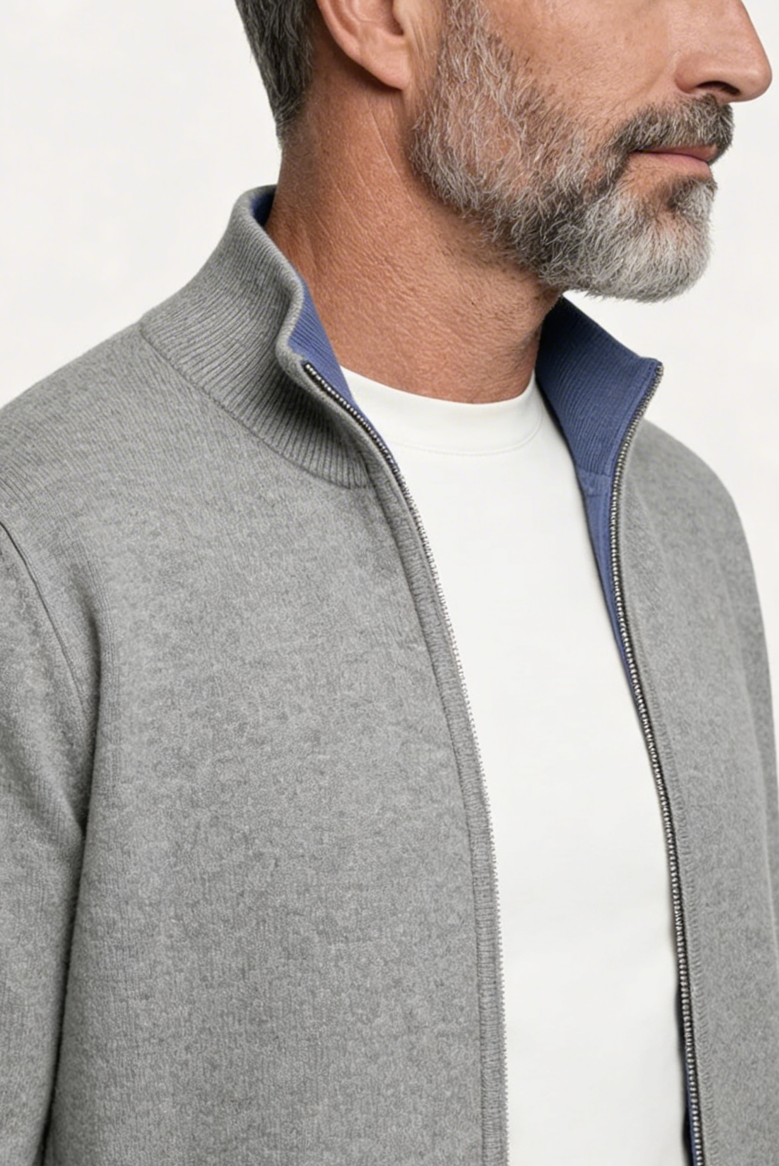 Cardigan Inside-Out en cachemire Gris Clair