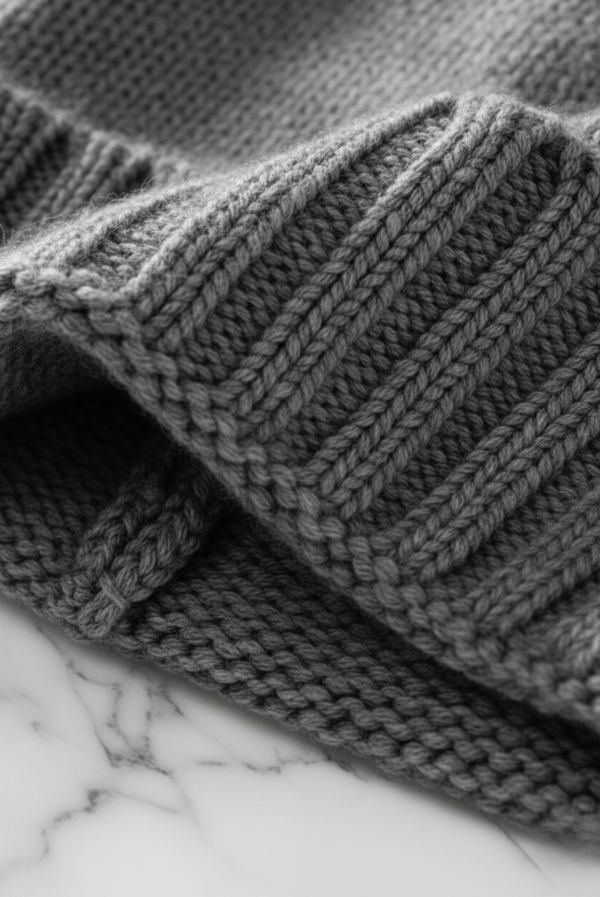 Charcoal Heather Premium Cashmere Beanie