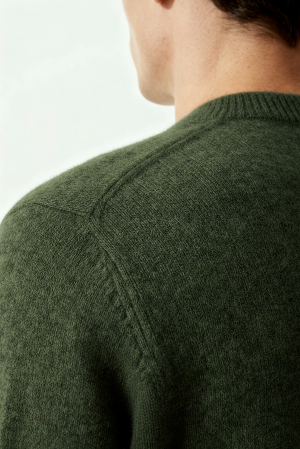 Army Green Cashmere Crewneck