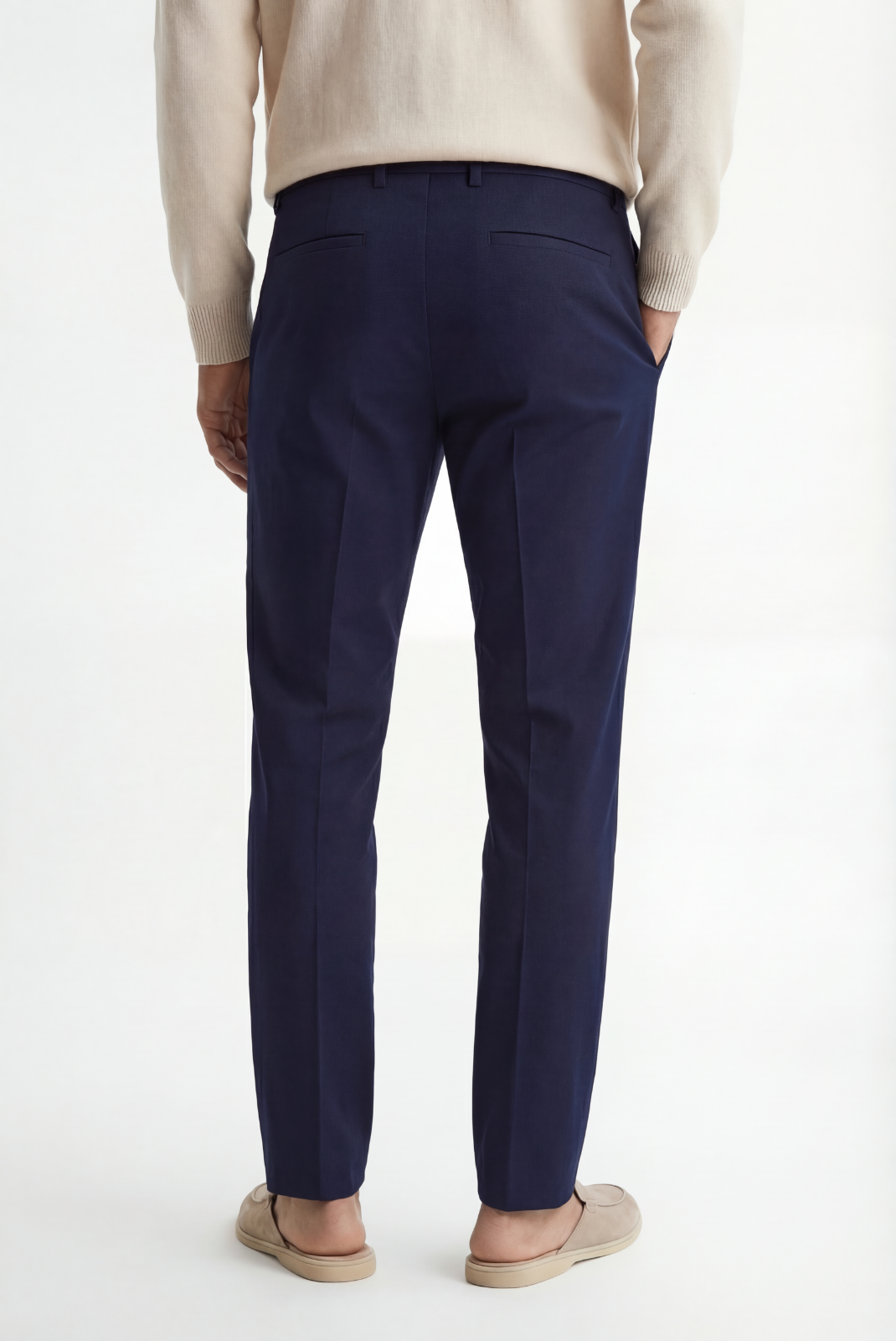 Dark Blue Elastic Pantalon