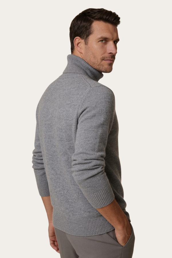 Grey Cashmere Turtleneck