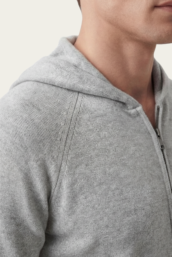 Grey Donati Wool Zip Jacket