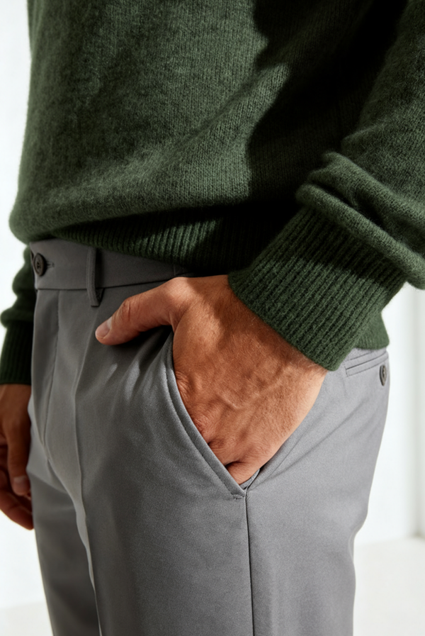 Army Green Cashmere Crewneck