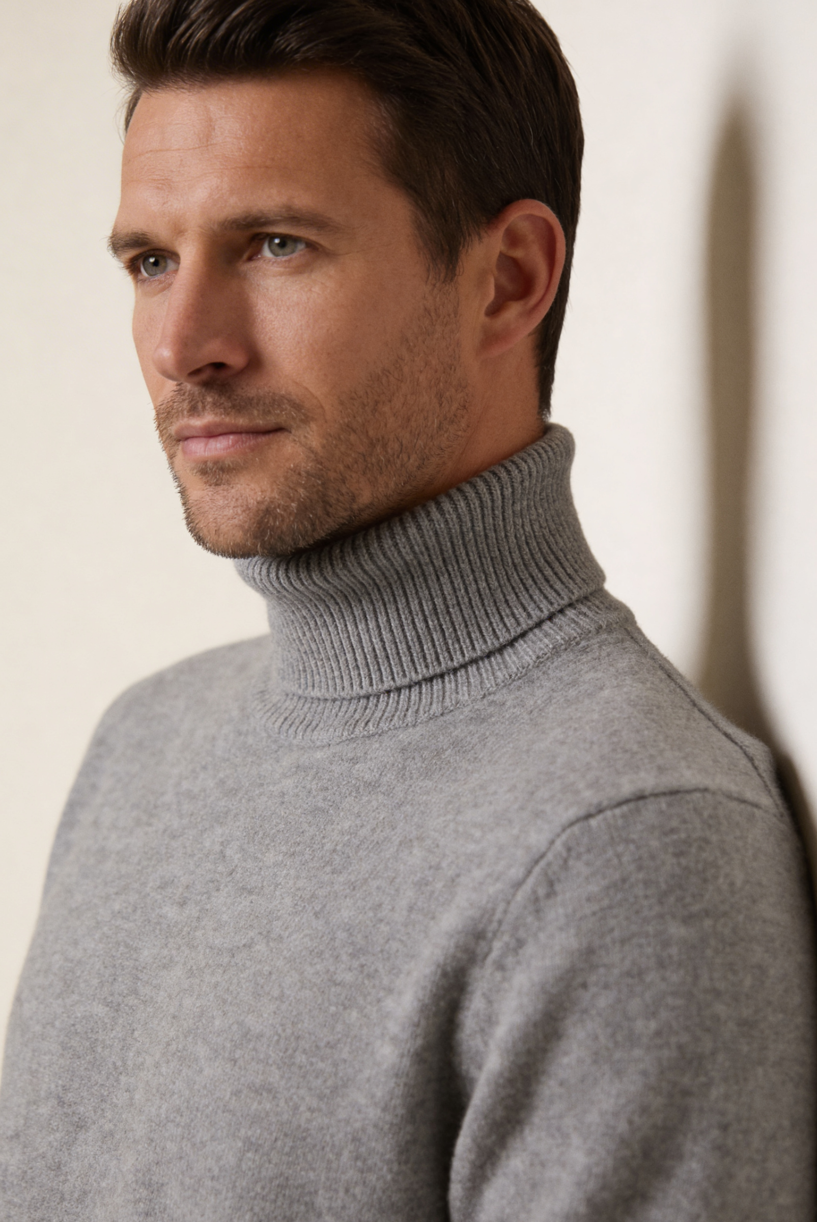 Grey Cashmere Turtleneck