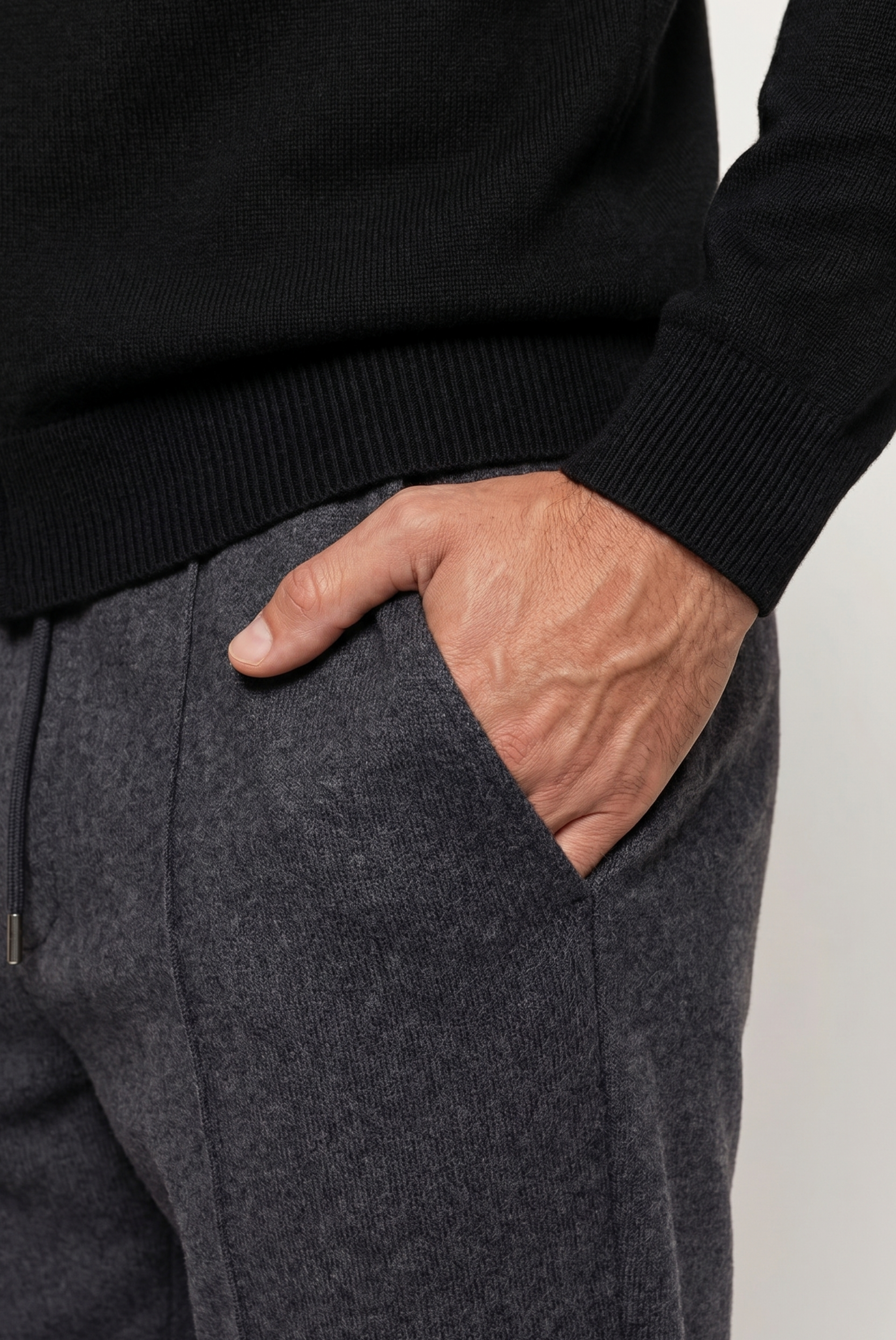 Dark Grey Donati Wool Lounge