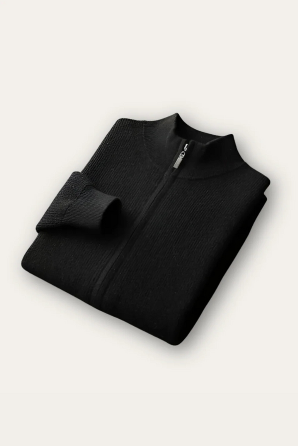 Black Wool Cardigan