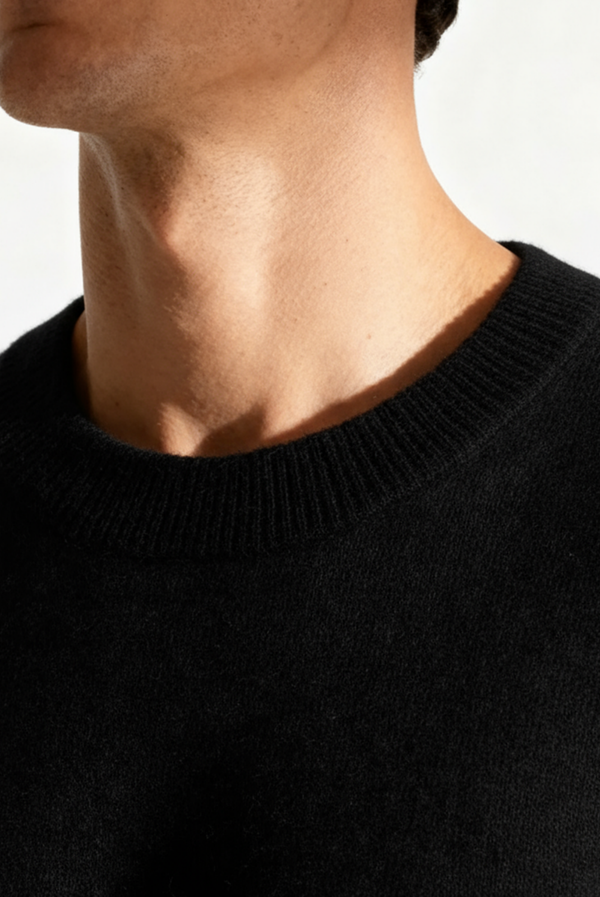 Black Cashmere Crewneck