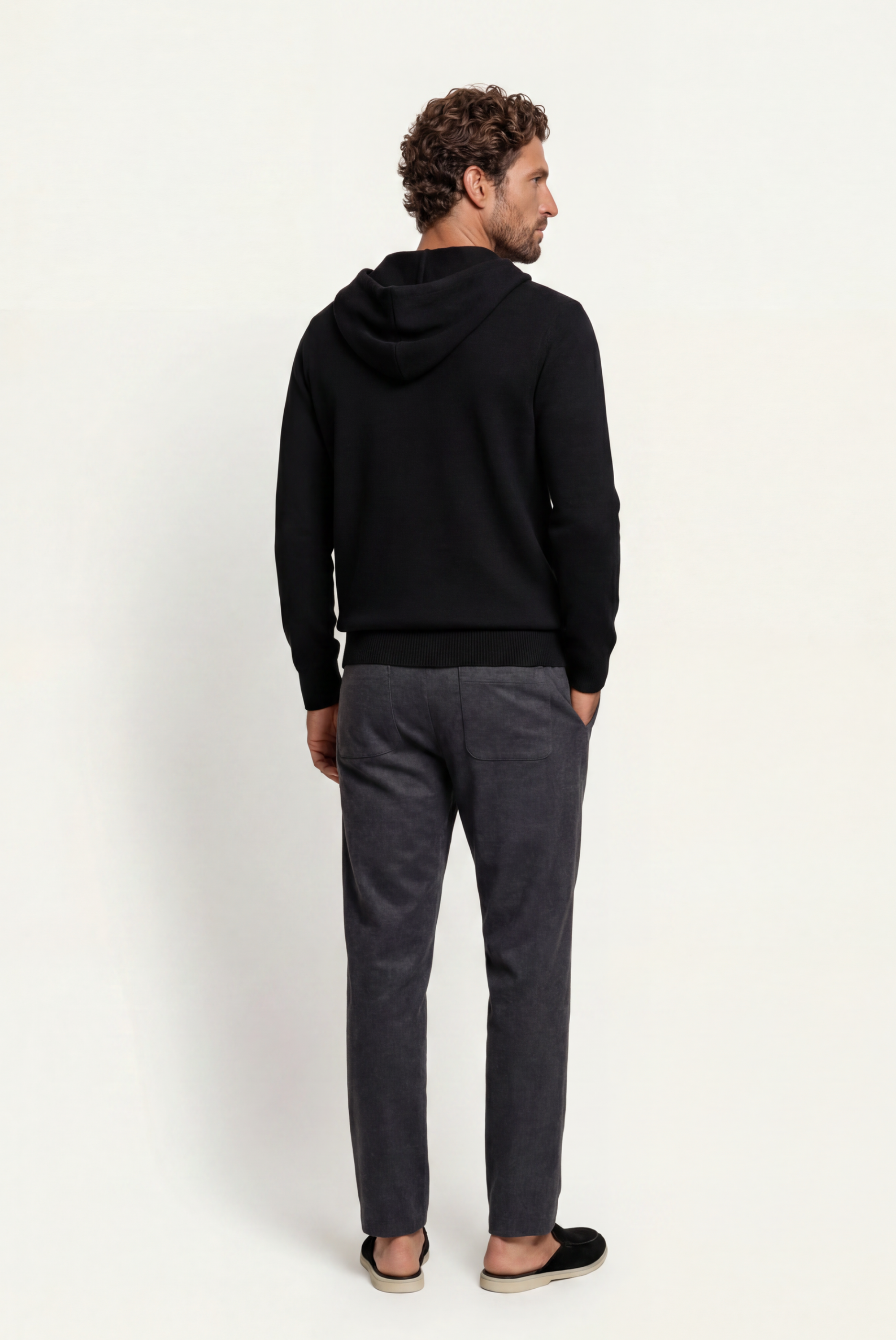 Dark Grey Donati Wool Lounge