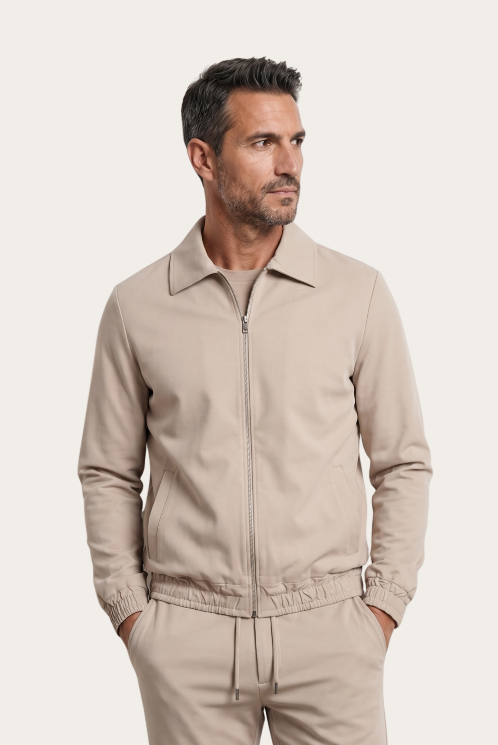 Light Beige Tech Suit