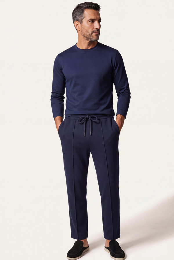 Navy Blue Donati Wool Lounge