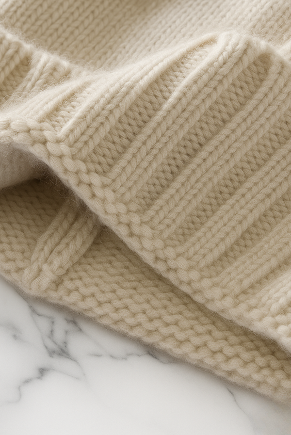 Sand Premium Cashmere Beanie