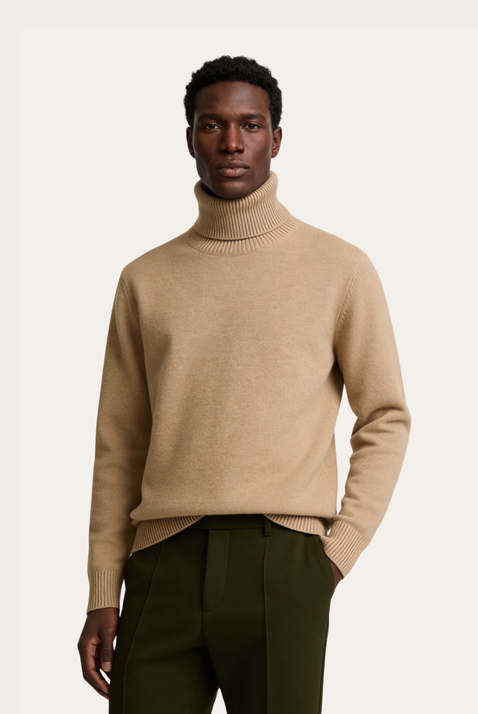 Camel Cashmere Turtleneck