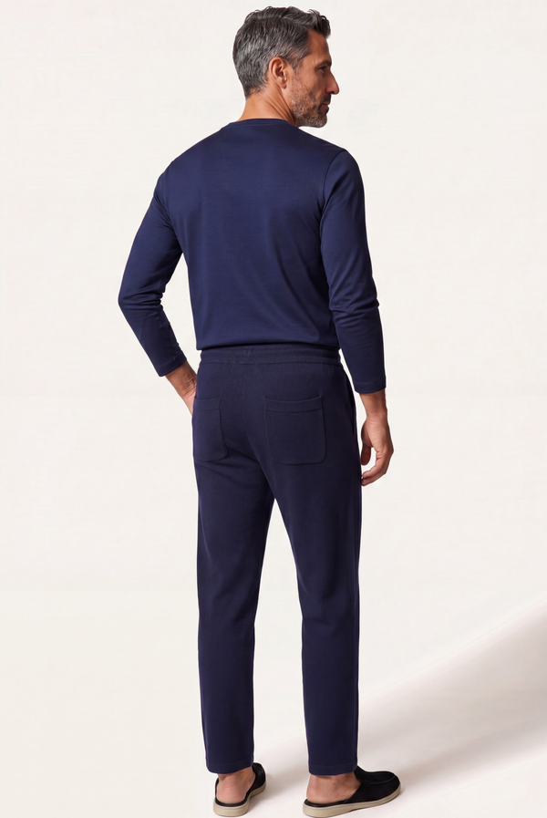 Navy Blue Donati Wool Lounge
