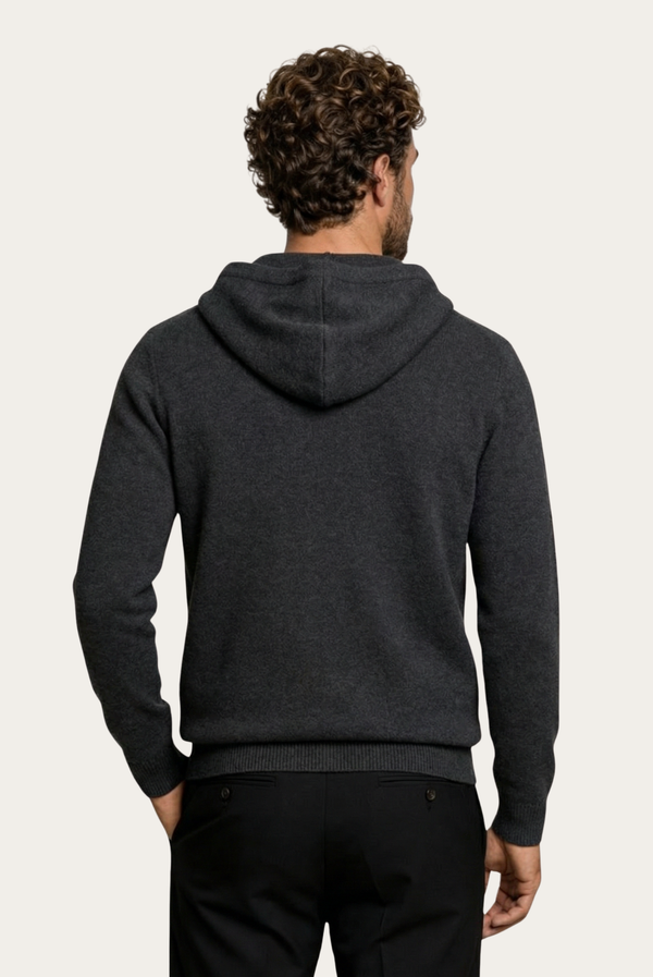Sudadera con Cierre de Casimir Premium Gris Oscuro