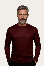 Camiseta Imperial de Manga Larga Rojo Vino 