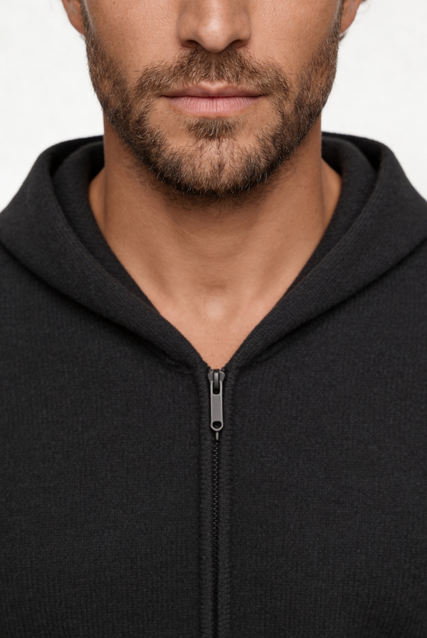 Sudadera con Cierre de Casimir Premium Gris Oscuro