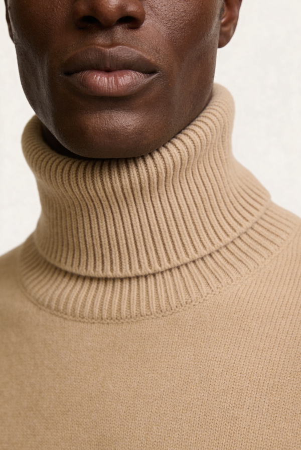 Camel Cashmere Turtleneck