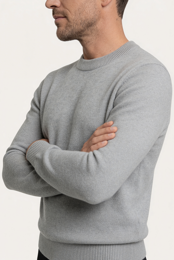 Light Grey Cashmere Crewneck