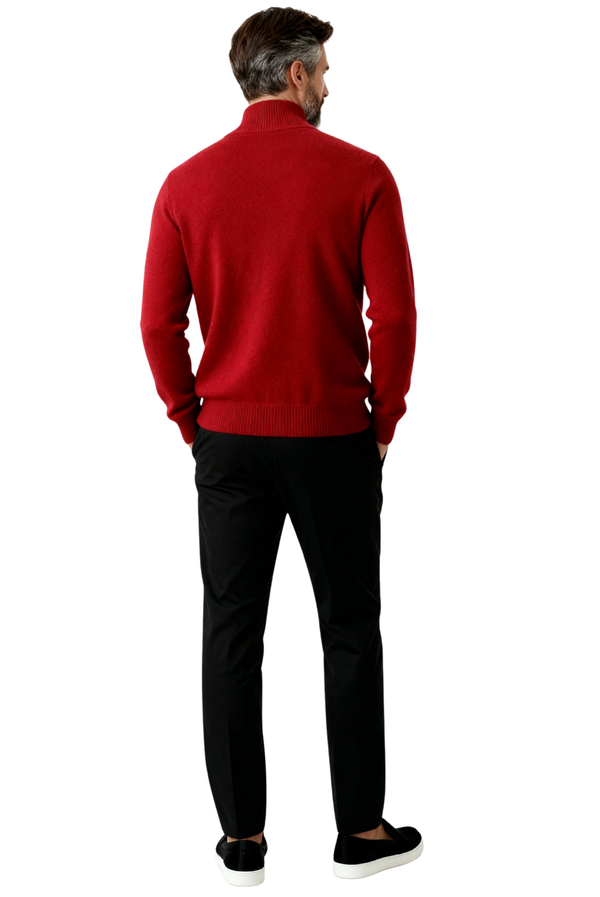 Red Inside-Out Cashmere Cardigan