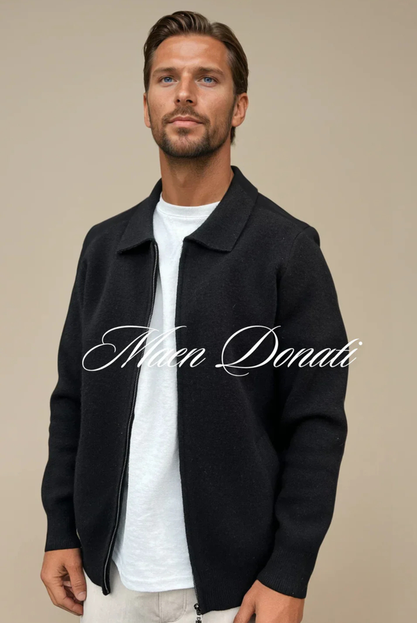 Black Polo Cardigan